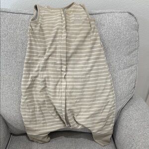 Woolino sleep suit Striped Kids - Beige and White